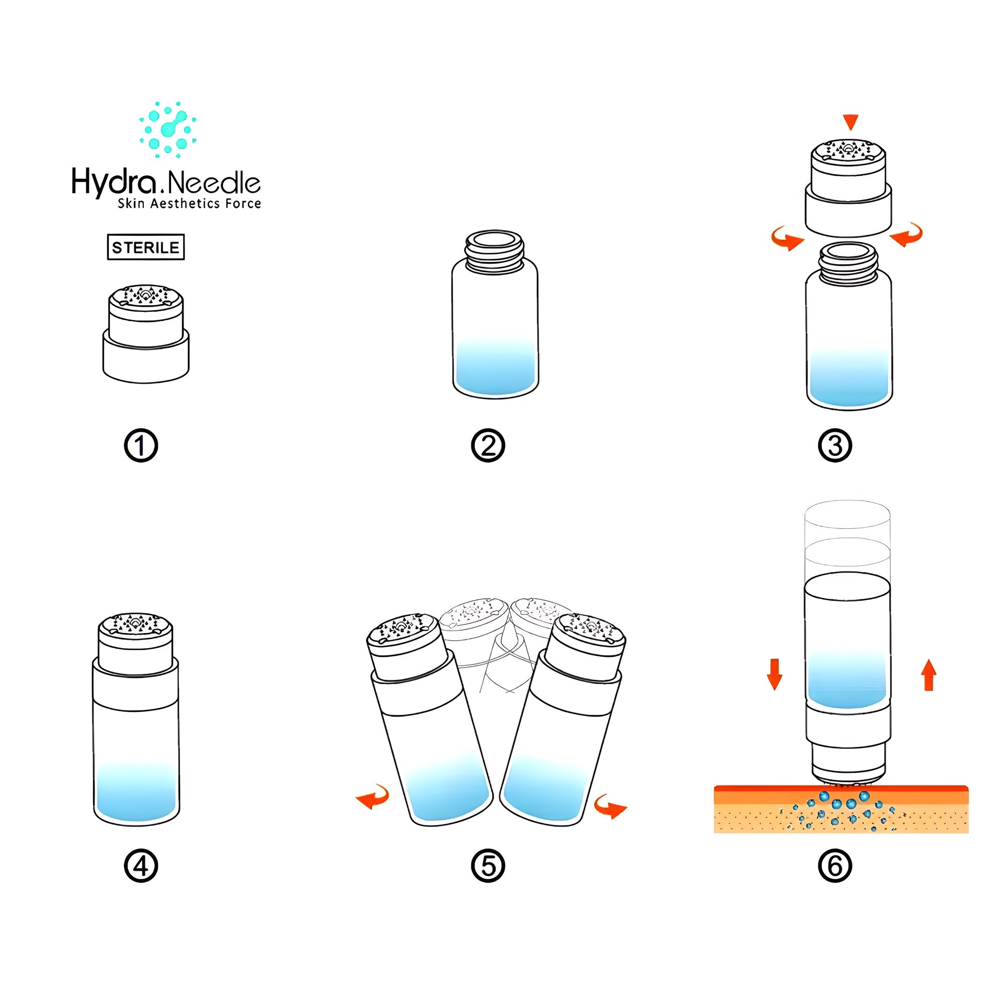 Hydra Needle Microneedle HN20 Fine Touch Serum Applicator Derma Stamp